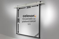 Logo Ecran encastrable au plafond celexon expert motoris� 200 x 200 cm 1090206