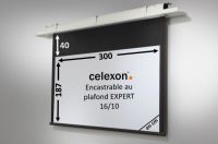 Logo Ecran encastrable au plafond celexon expert motoris� 300 x 187 cm - format 16:10 1090555