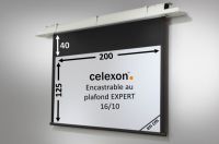 Logo Ecran encastrable au plafond celexon expert motoris� 200 x 125 cm - format 16:10 1090551