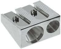 Logo Faber-castell double taille crayon en metall, argent 5660004