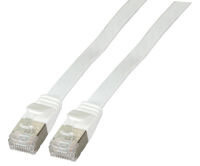 Logo C�ble patch plat rj45 u/ftp, cat.6a, pvc, blanc k5545ws.0,25