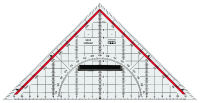 Logo M+r equerre gomtrique, plexiglas, hypotnuse: 230 mm 6220000