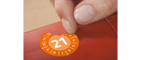 Logo Avery zweckform pastille calendrier 2023 nopeel, rouge 20mm 72062043
