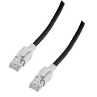 Logo C�ble patch rj45 s/ftp, cat.6a, led vc, 5m, noir dck1001sw.5