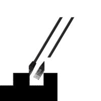 Logo C�ble patch rj45 u/utp, cat.5e, pvc, cca, 7,5 m, noir k8098.7,5