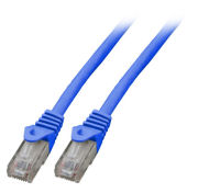 Logo C�ble patch rj45 cat.5e u/utp lszh, cca, awg24/7, bleu 7,5m k8110bl.7,5