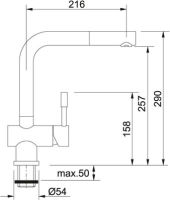 Logo Mitigeur mitigeur � douchette extractible  - inox - atlas