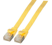 Logo C�ble patch plat rj45 u/ftp, cat.6a, pvc, jaune k5545ge.0,5