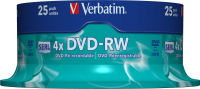 Logo Verbatim tour de 25 dvd-rw 4x 43639 712871