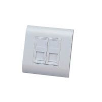 Logo Support + plastron �quip� de 2 embases cat 6 utp 1010295