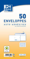 Logo Oxford enveloppes prcases, dl, blanche, 110 x 220 mm 332212200