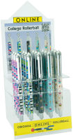 Logo Online stylo roller college, dans un prsentoir de 15 7007117