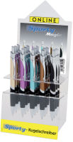 Logo Online stylo  bille rtractable sporty magic, prsentoir de 7031697