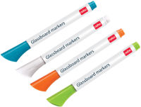 Logo Nobo whiteboard-marker neon, pointe biseaute, kit de 4 5533906