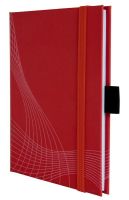 Logo Carnet de notes a6  petits carreaux rouge 80 pages 7207047