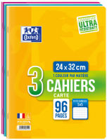 Logo Oxford cahier piq�re, 240 x 320 mm, quadrill� 5x5, lot de 3 5401560