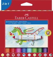 Logo Faber-castell tampon feutre, tui en carton de 10 5660537