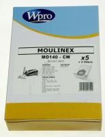 Logo Mo140cw sacs aspirateur (x5) wpro pour  adaptable sur moulinex 481281729673