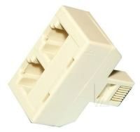 Logo Adaptateur tlphonique fiche rj45 8p8c mle/ 2 x rj45 femel 2919648