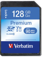 Logo Carte memoire 128gb verbatim uhs-i class-10 f552493