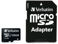 Logo Carte memoire 128gb verbatim uhs-i class-10 avec adapteur h135565