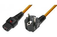 Logo Iec-lock cordon d'alimentation cee7 / c13 � verrouillage orange - 3,0 m 808090