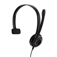 Logo Pc 7 - micro-casque pc usb/arceau serre tte mono couteur/ micro antibruit - micro-casque pc usb/arceau serre tte mono couteu