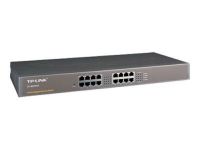 Logo 16-port gigabit switch, 16 10/100/1000m rj45 ports, 1u 19-inch rack-mountable steel case a301012