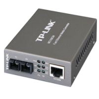 Logo 10/100mbps rj45 to 100mbps multi-mode sc fiber converter, full-duplex, up to 2km, switching power adapter, chassis tl-mc1400 rac