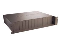 Logo Tl-mc1400 14-slot unmanaged media converter chassis, supports redundant power supply, with one ac power supply preinstalled, 2u 