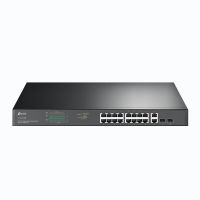 Logo Tl-sg1218mp / 18-port gigabit rackmount  switch with 16-port poe+ port: 16 gigabit poe+ ports, 2 gigabit non-poe ports, 2 com