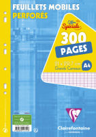 Logo Clairefontaine feuillets mobiles, a4, s�y�s, 200 pages 87000837