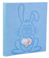 Logo Exacompta album photos livre lapin teddy, 290 x 320 mm, bleu 8702482