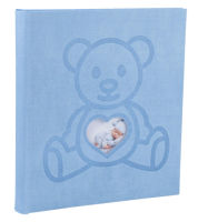Logo Exacompta album photos livre ours teddy, 290 x 320 mm, bleu 8702484