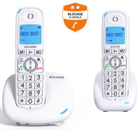 Logo Alcatel, produit r�f�rence : xl 585 duo blanc