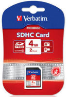 Logo Sdhc carte memoire 4gb verbatim class 10 43960