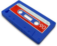 Logo Cover 4/4s retro tape blue 402-09