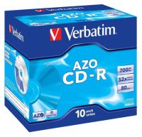 Logo Verbatim cd-r 80 min. / 700 mb 52x pack de 10 bo�tier cristal datalife plus, crystal surface 1143559