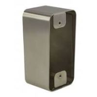 Logo Bouton acier inoxydable 42x47x38/42  mm pour plaque 39,5x84,5mm ssh100