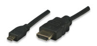 Logo Hdmi high speed avec ethernet 1.4 am/micro dm, noir, 3 m icoc-hdmi-4-ad3