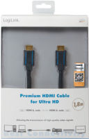 Logo Logilink cble hdmi premium pour ultra hd, 1,8 m, noir 11116156