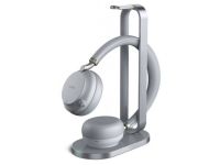 Logo Casque bluetooth teams/uc usb-a  gris clair avec socle de chargement bh76-g