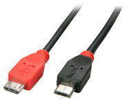 Logo Lindy usb 2.0 cable type micro-b/micro-b otg 0.5m micro-b plug to micro-b plug 2911013