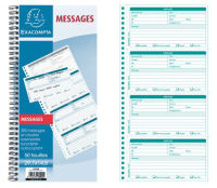 Logo Exacompta carnet de messages t�l�phone, spiral� 8700521