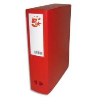 Logo Bote de classement dos de 8 cm, en polypropylne 7/10e rouge 528786