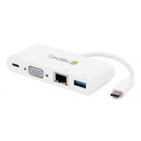Logo Station d'accueil usb 3.1 type-c vers usb3.0, avec vga, rj45, type-c iadap-usb31-dock2
