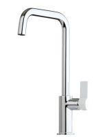 Logo Luisina - mitigeur de cuisine luisina, bec pivotant chrom� avec poign�e blanche rcd69/b 015