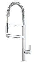 Logo Luisina - mitigeur de cuisine luisina, bec pivotant chrom� et douchette mobile double jet rcd72/do 015