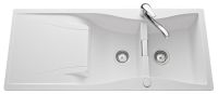 Logo Luisina - luisidiam - cascade - evier � encastrer luisina 2 bacs, 1 �gouttoir coloris polaris ev1521 106