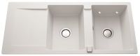 Logo Luisina - luisigranit - epure leds - evier � encastrer luisina 2 bacs avec leds, 1 �gouttoir coloris evl2821pc 204